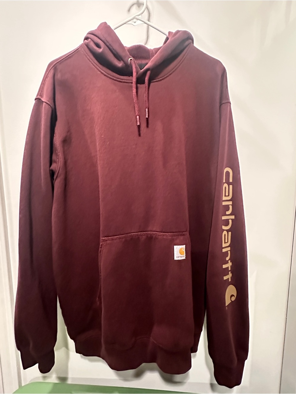 Carhartt Men's Burgundy Pullover Hoodie XL - Picture 3 of 7
